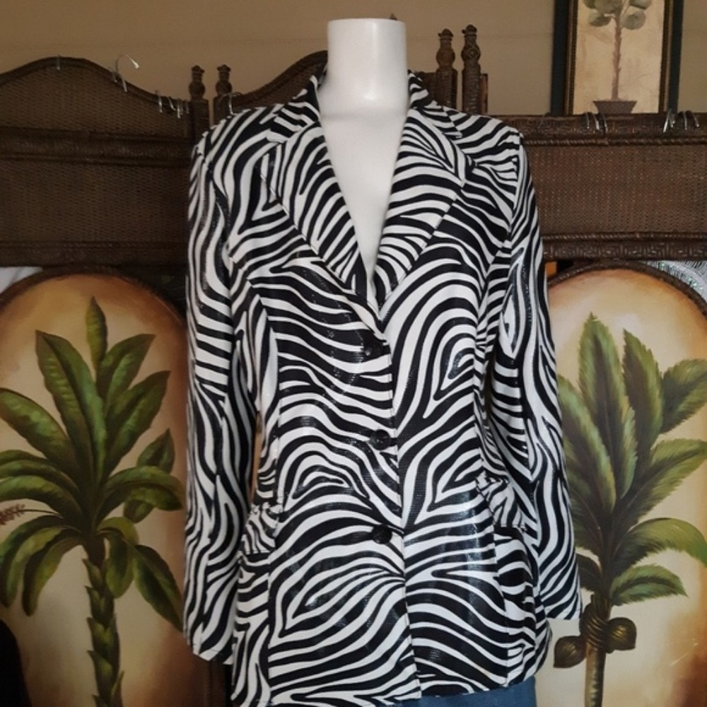 Zebra Designer sparkle blazer